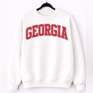 New Georgia Bulldogs White Sweatshirt, M